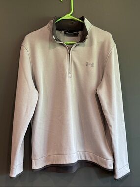 Under Armour Men’s Light Gray Half-Zip Pullover Sweater